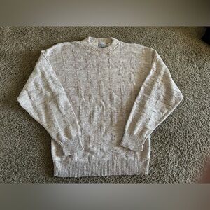 Giani Leone Men's Beige Crewneck Sweater 100% Cotton Size Large